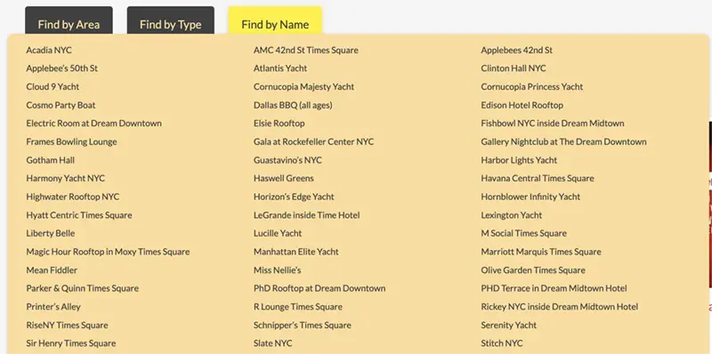 Previous confusing dropdown navigation system
