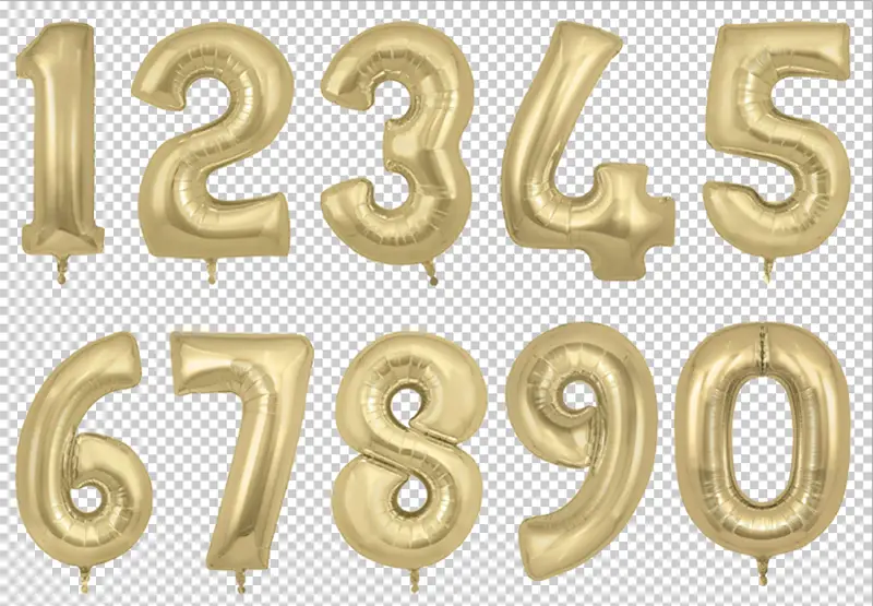 Dynamic floating New Years Balloons